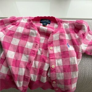 Polo by Ralph Lauren Kids Pink and White Checkered Sweater— Bundle of Polo items